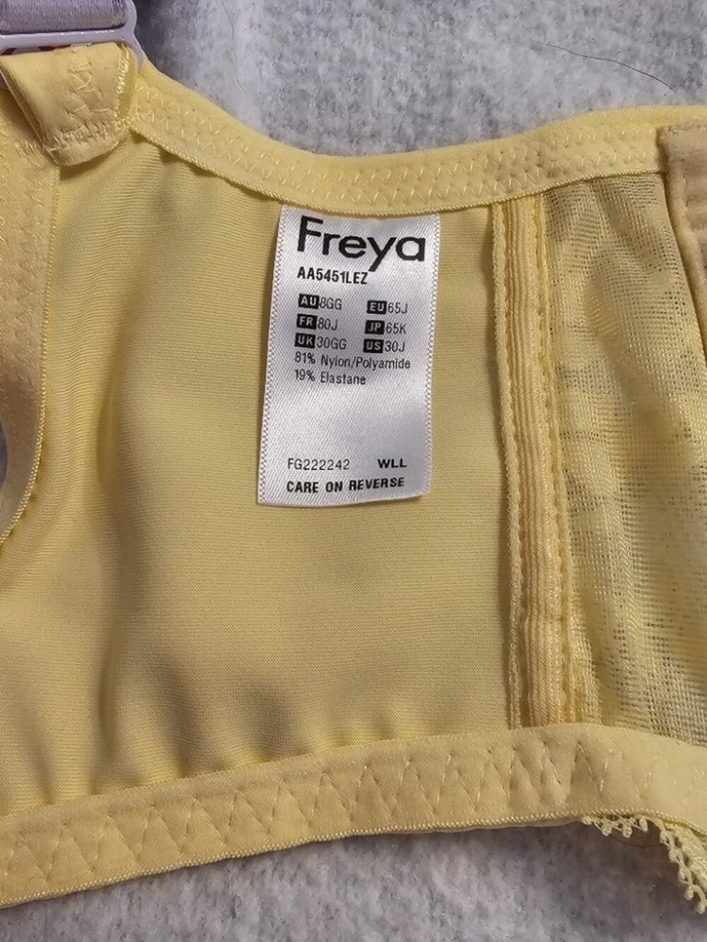 Freya Offbeat Underwire Side Support Bra - Yellow 30J Bra - Picture 5 of 5